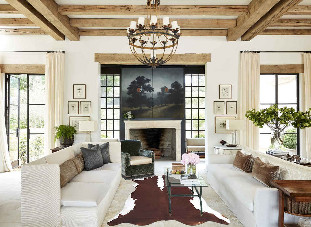 Hereford XX-Large Brazilian Cowhide Rug 7'10"H x 7'3"W #B9334 by Hudso