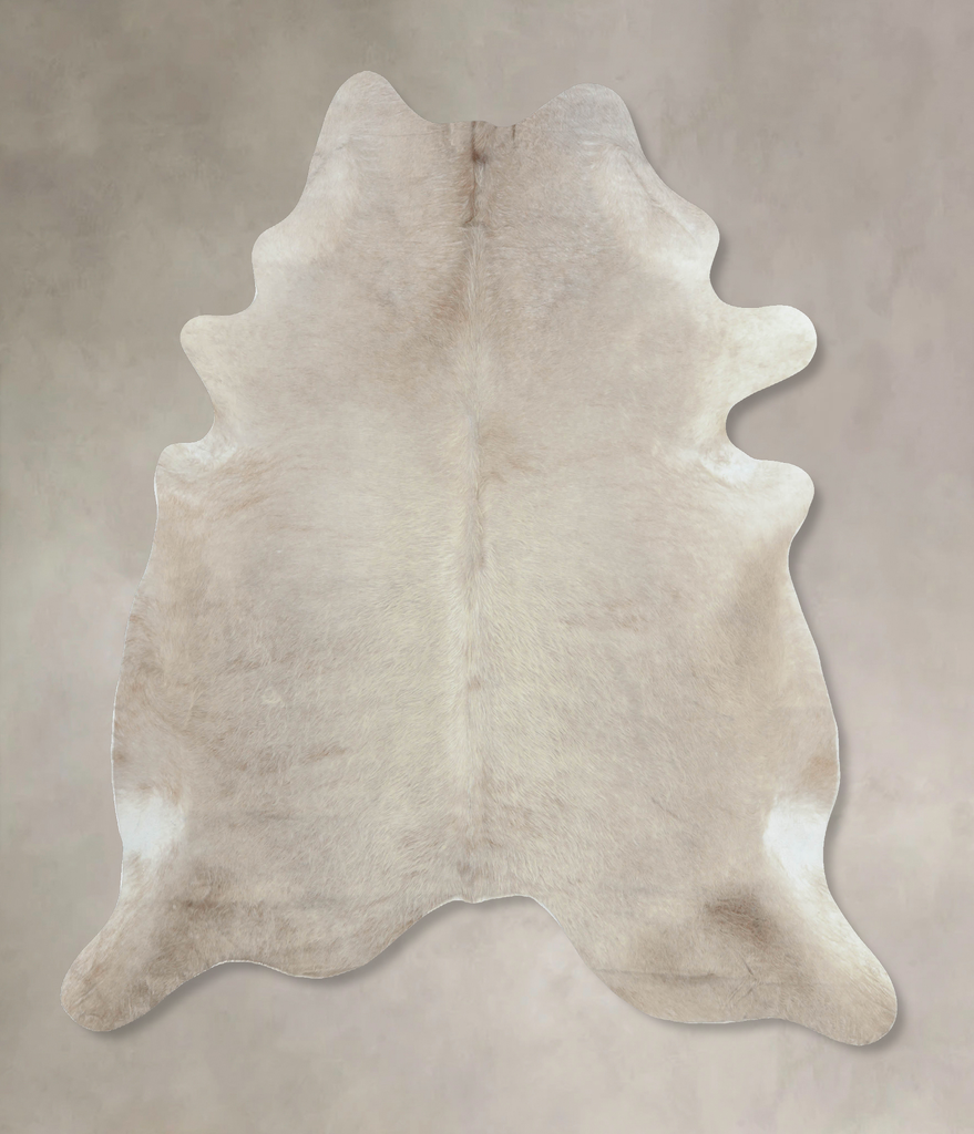 Champagne XX-Large Brazilian Cowhide Rug 8'1"H x 6'9"W #B9342 by Hudson Hides