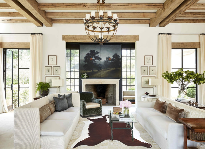 Hereford XX-Large Brazilian Cowhide Rug 8'7"H x 6'8"W #B9346 by Hudson Hides