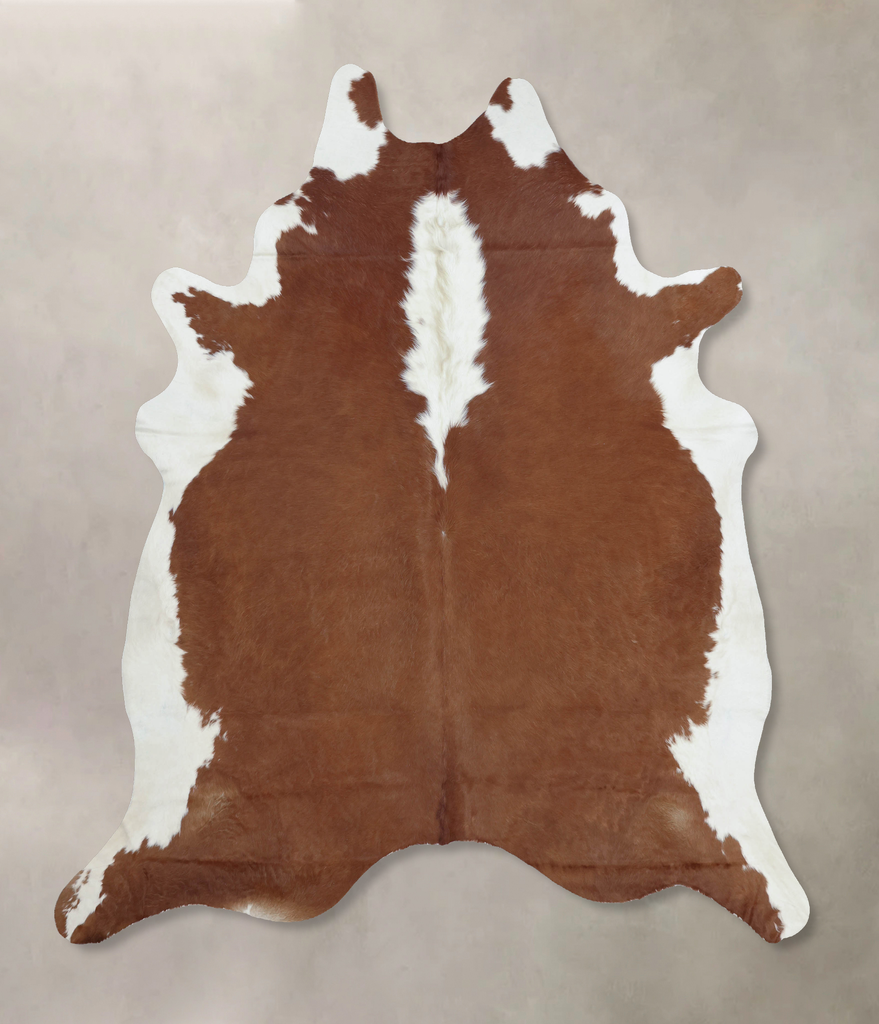 Hereford XX-Large Brazilian Cowhide Rug 8'2"H x 7'2"W #B9347 by Hudson Hides