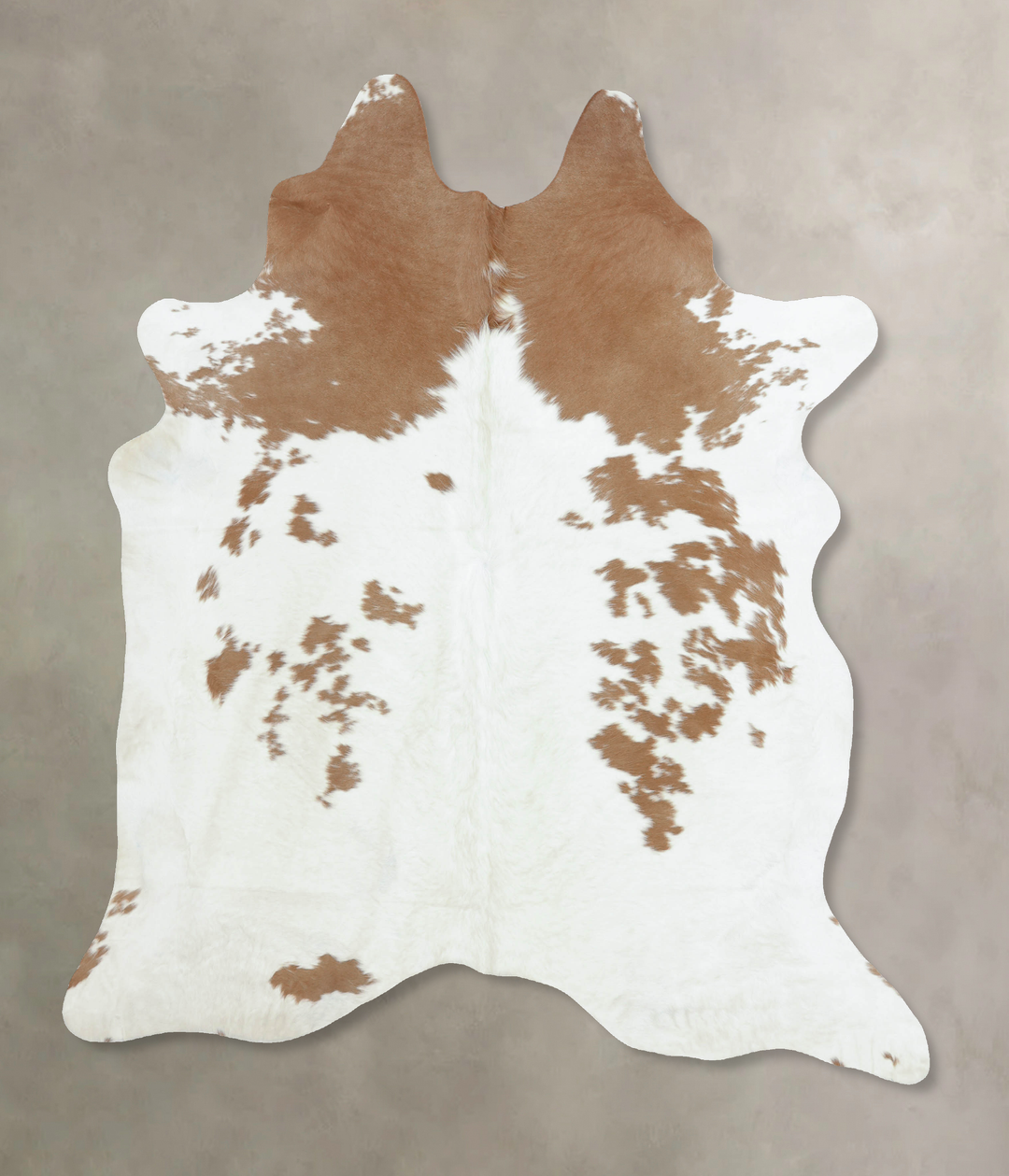 Beige and White XX-Large Brazilian Cowhide Rug 7'10"H x 6'10"W #B9354 