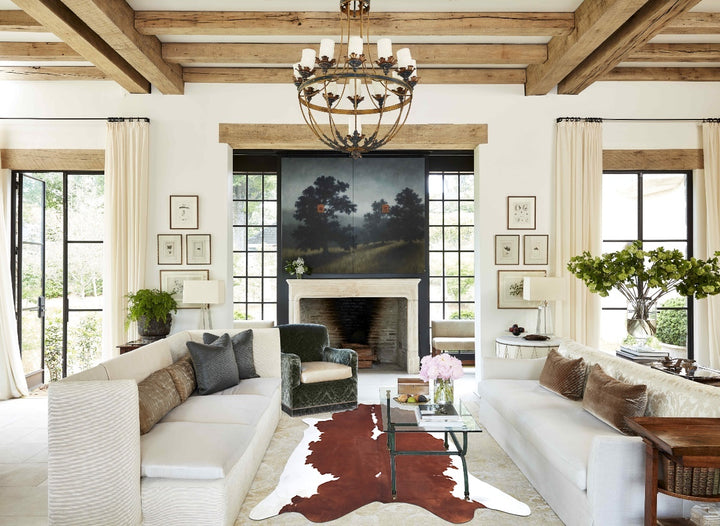 Hereford XX-Large Brazilian Cowhide Rug 8'2"H x 7'2"W #B9371 by Hudson Hides