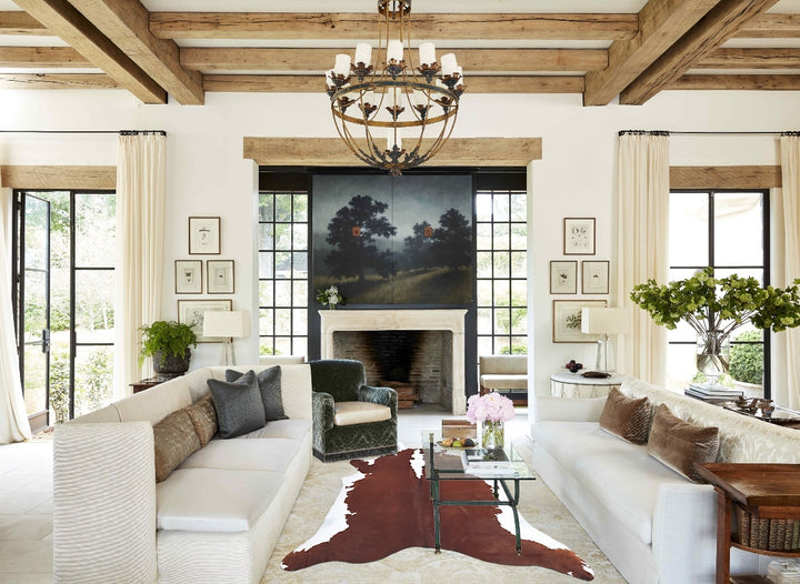 Hereford XX-Large Brazilian Cowhide Rug 7'8"H x 7'3"W #B9372 by Hudson Hides