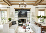 Brown and White XX-Large Brazilian Cowhide Rug 8'1"H x 6'5"W #B9382 by Hudson Hides