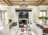 Brown and White X-Large Brazilian Cowhide Rug 6'9"H x 6'3"W #B9387 by Hudson Hides