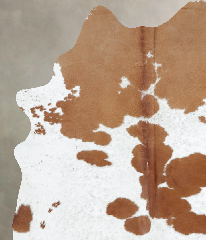 Brown and White XX-Large Brazilian Cowhide Rug 8'1"H x 6'6"W #B9398 by Hudson Hides
