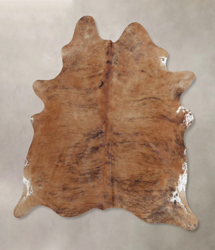 Medium Brindle X-Large Brazilian Cowhide Rug 7'4"H x 5'11"W #B9409 by Hudson Hides