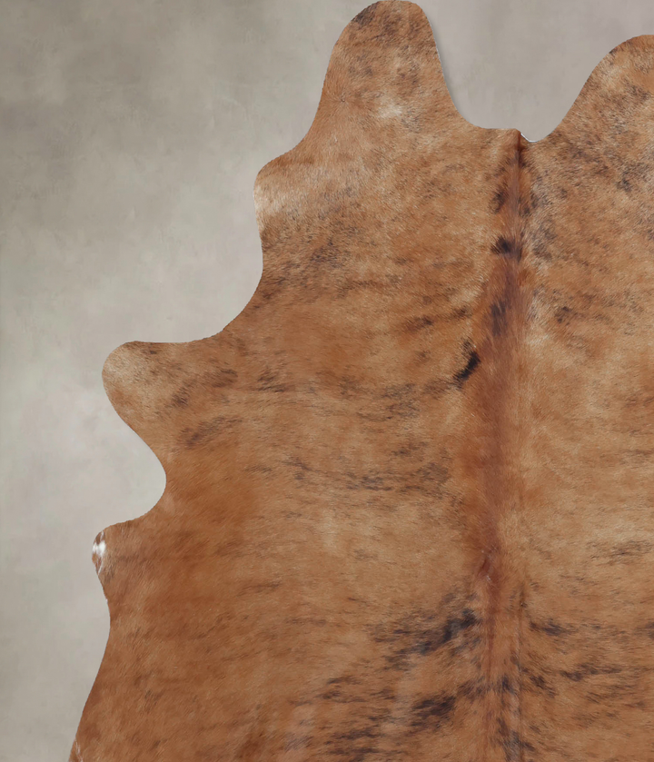 Medium Brindle X-Large Brazilian Cowhide Rug 7'4"H x 5'11"W #B9409 by Hudson Hides