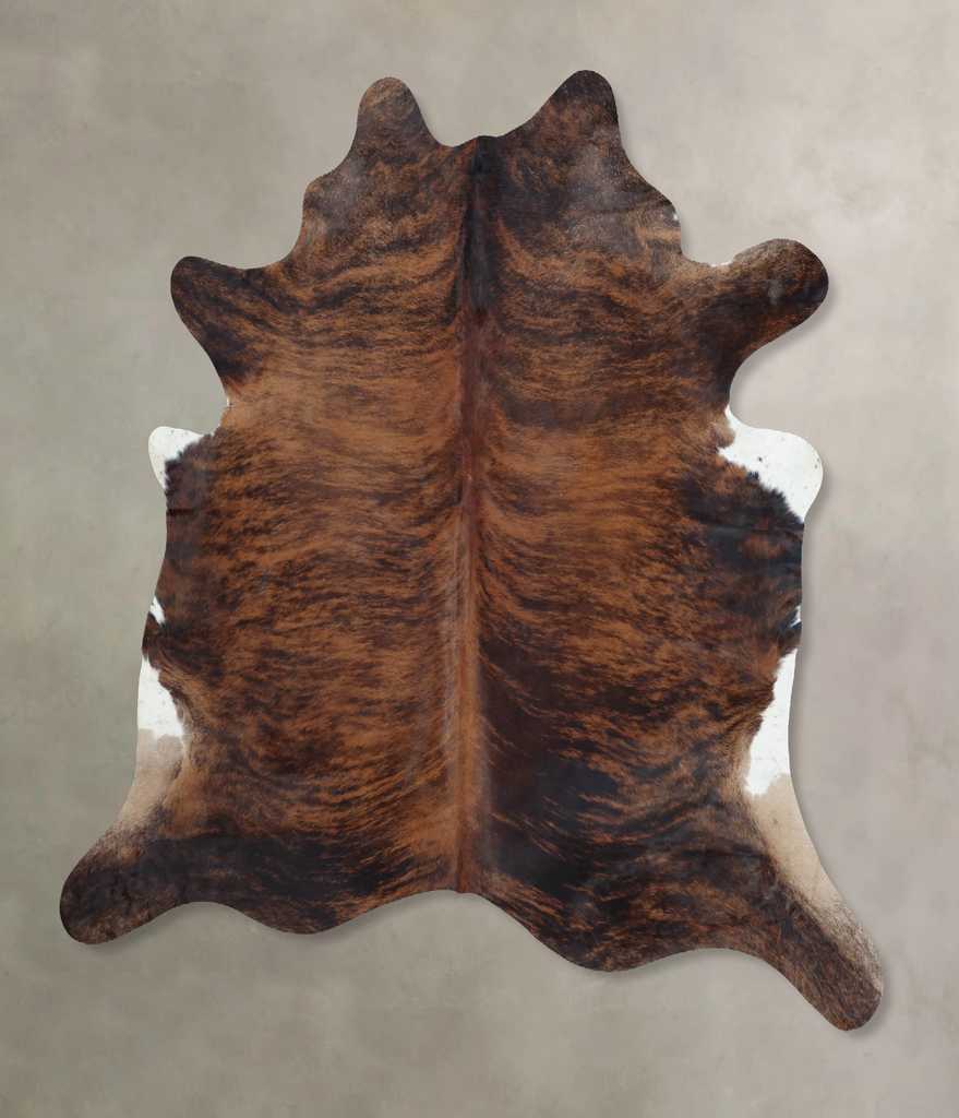 Dark Brindle X-Large Brazilian Cowhide Rug 7'4"H x 6'8"W #B9421 by Hudson Hides