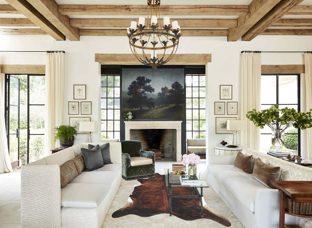 Dark Brindle X-Large Brazilian Cowhide Rug 7'4"H x 6'8"W #B9421 by Hud