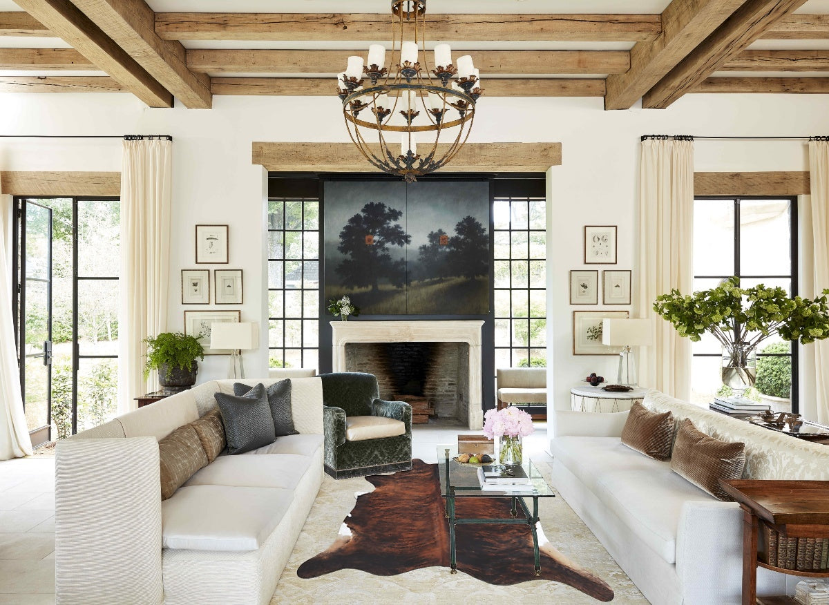 Dark Brindle X-Large Brazilian Cowhide Rug 7'4"H x 6'8"W #B9421 by Hudson Hides