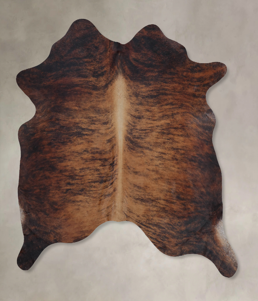 Dark Brindle X-Large Brazilian Cowhide Rug 6'11"H x 5'9"W #B9422 by Hudson Hides