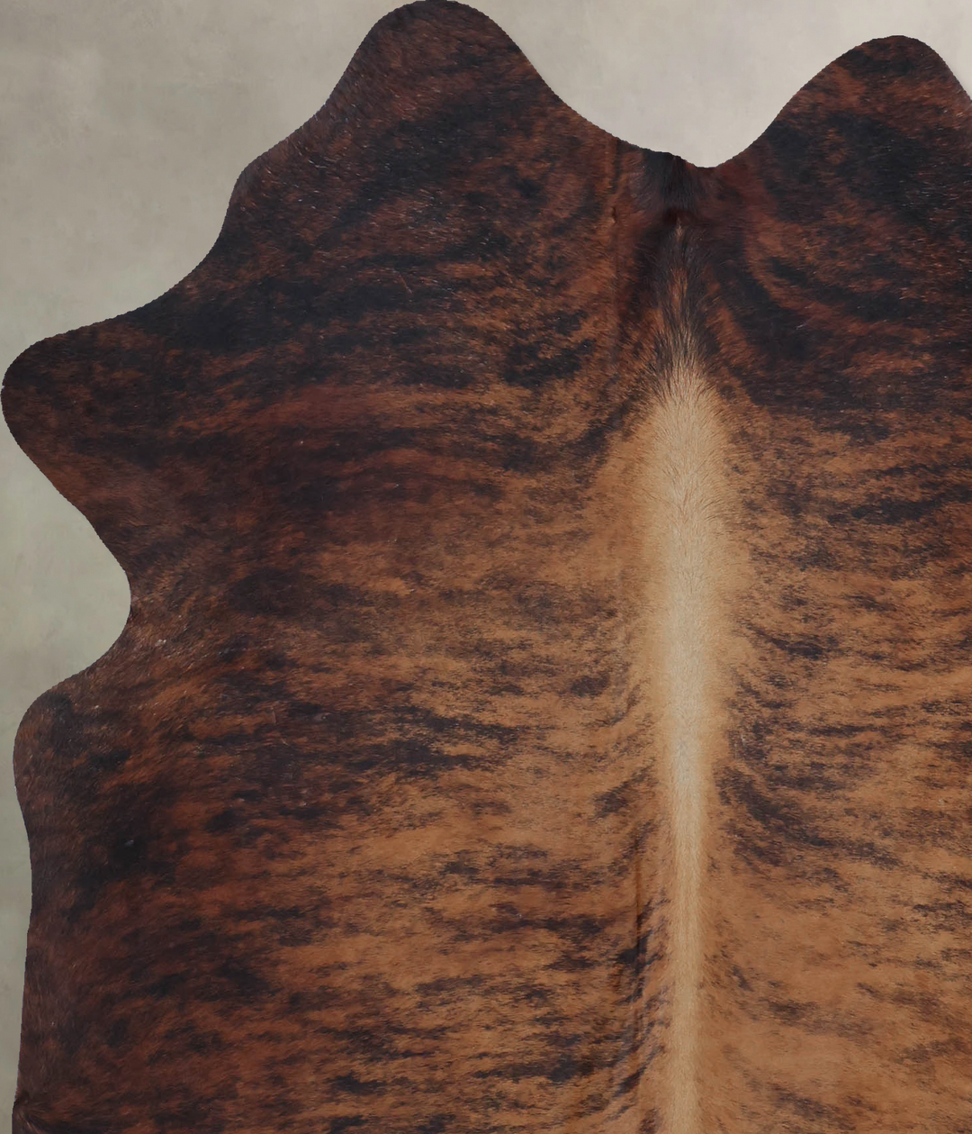 Dark Brindle X-Large Brazilian Cowhide Rug 6'11"H x 5'9"W #B9422 by Hu