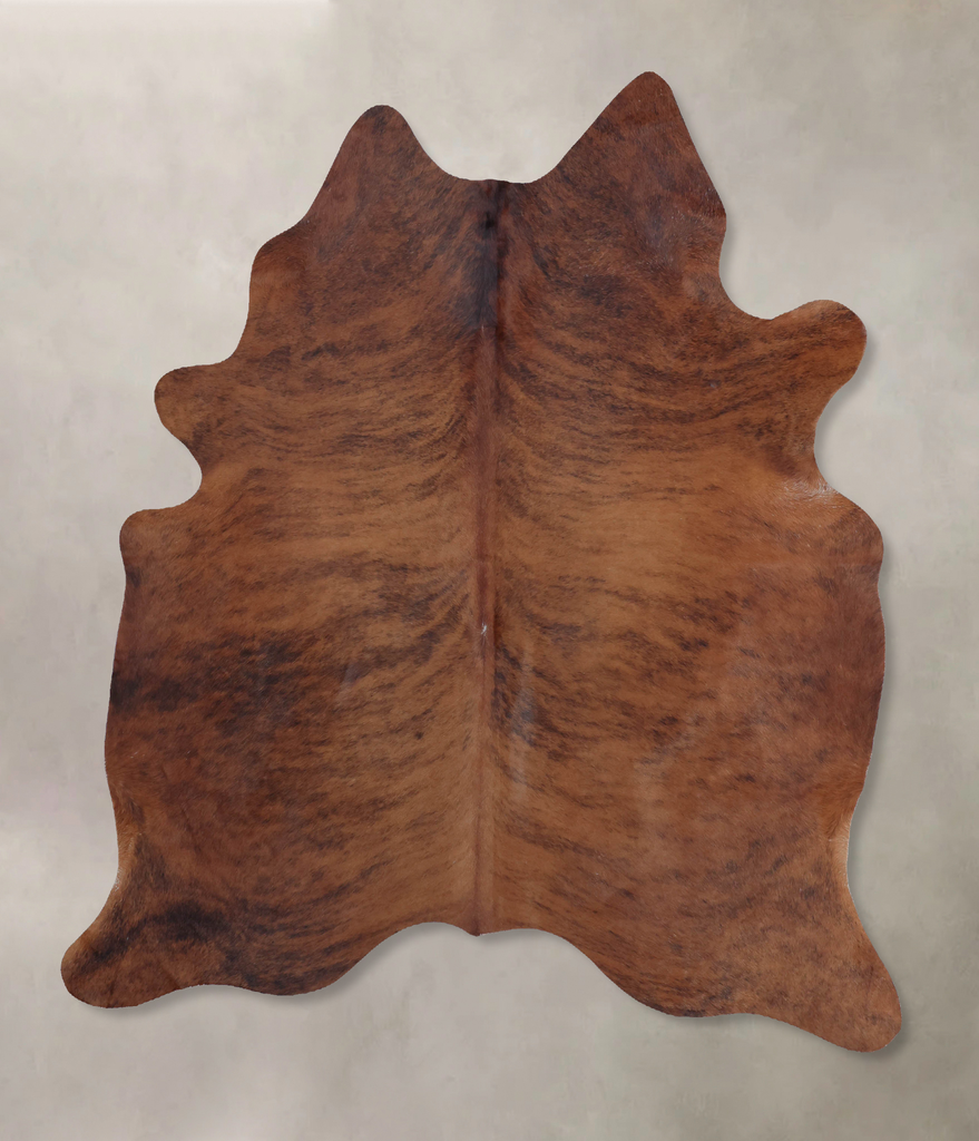Medium Brindle X-Large Brazilian Cowhide Rug 7'3"H x 5'10"W #B9424 by Hudson Hides