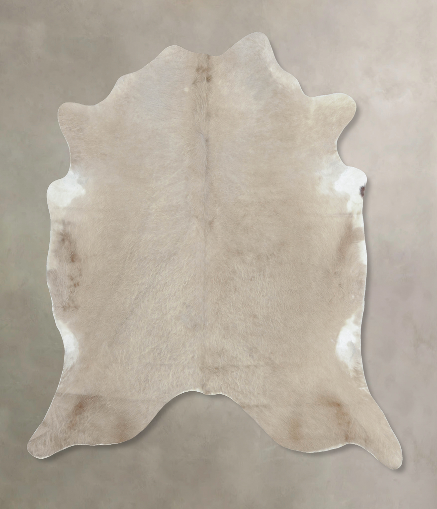 Champagne X-Large Brazilian Cowhide Rug 7'2"H x 6'10"W #B9446 by Hudson Hides