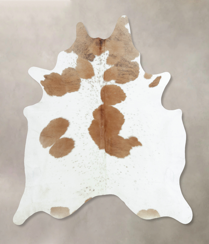 Brown and White X-Large Brazilian Cowhide Rug 7'8"H x 6'5"W #B9451 by Hudson Hides