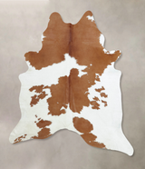 Brown and White XX-Large Brazilian Cowhide Rug 8'5"H x 6'9"W #B9454 by Hudson Hides