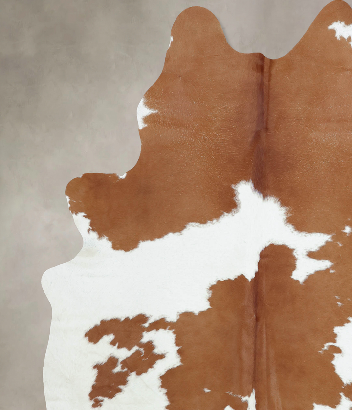 Brown and White XX-Large Brazilian Cowhide Rug 8'5"H x 6'9"W #B9454 by Hudson Hides
