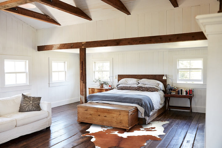 Brown and White XX-Large Brazilian Cowhide Rug 8'5"H x 6'9"W #B9454 by Hudson Hides