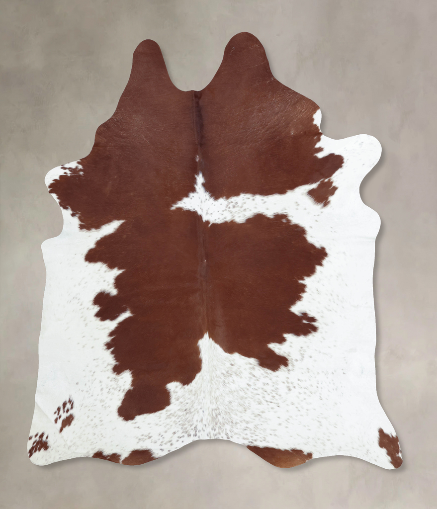 Brown and White XX-Large Brazilian Cowhide Rug 8'2"H x 6'5"W #B9462 by Hudson Hides
