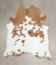 Brown and White XX-Large Brazilian Cowhide Rug 8'4"H x 7'0"W #B9463 by Hudson Hides