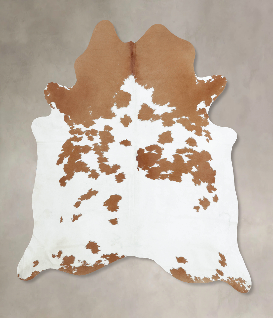 Brown and White XX-Large Brazilian Cowhide Rug 8'4"H x 7'0"W #B9463 by Hudson Hides