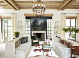 Brown and White X-Large Brazilian Cowhide Rug 7'6"H x 6'5"W #B9464 by Hudson Hides