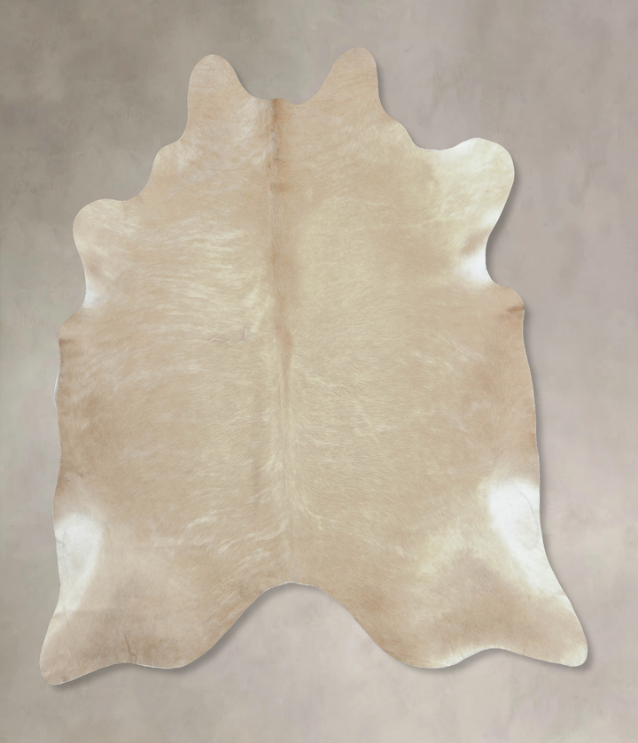 Beige XX-Large Brazilian Cowhide Rug 7'8"H x 7'1"W #B9494 by Hudson Hides