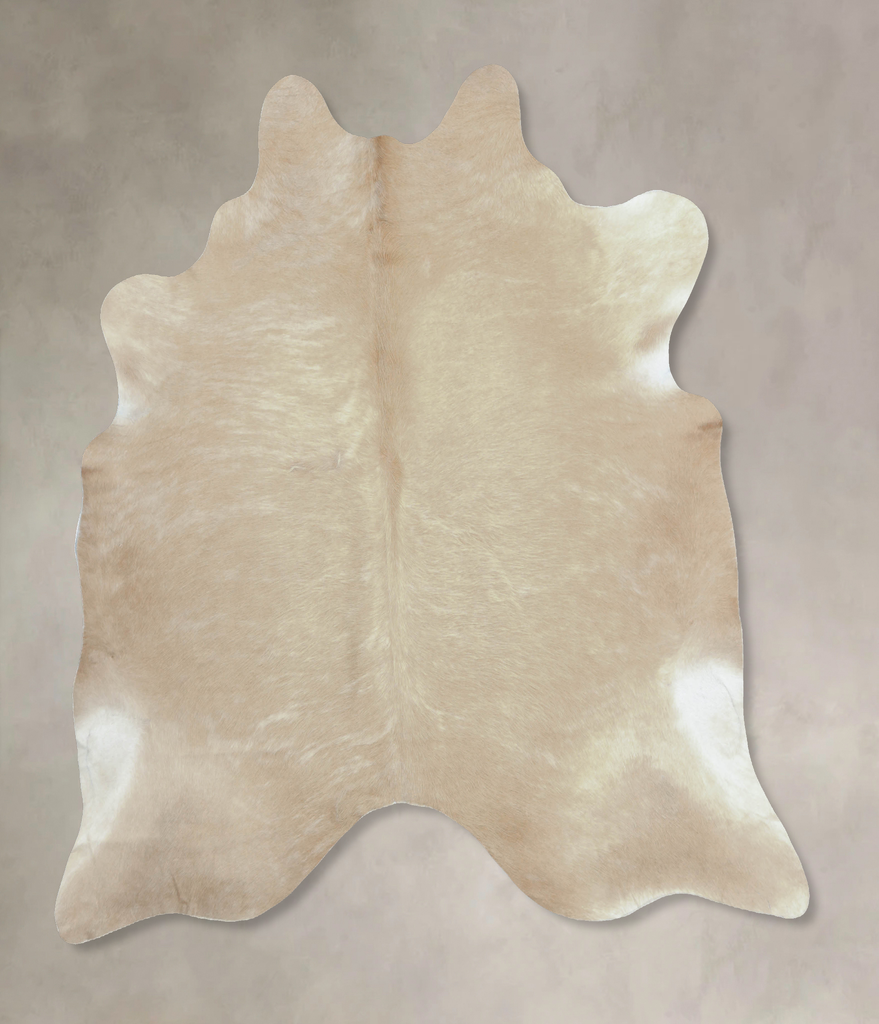 Beige XX-Large Brazilian Cowhide Rug 7'8"H x 7'1"W #B9494 by Hudson Hides