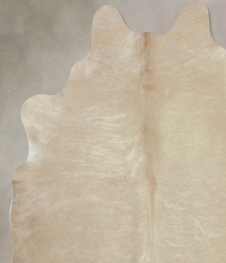 Beige XX-Large Brazilian Cowhide Rug 7'8"H x 7'1"W #B9494 by Hudson Hides