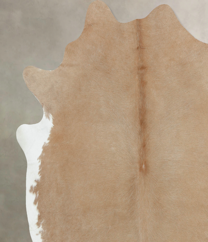 Beige X-Large Brazilian Cowhide Rug 7'4"H x 6'7"W #B9500 by Hudson Hides
