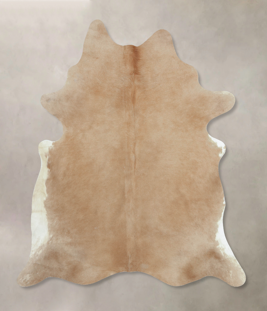 Beige XX-Large Brazilian Cowhide Rug 7'9"H x 6'6"W #B9502 by Hudson Hides