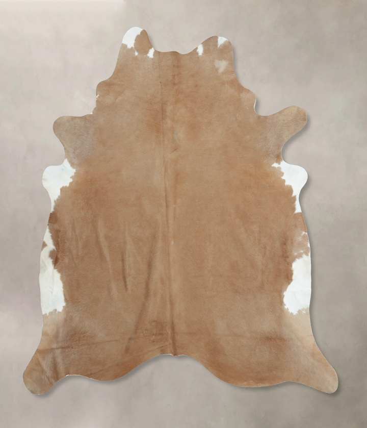 Beige XX-Large Brazilian Cowhide Rug 7'10"H x 6'7"W #B9503 by Hudson Hides