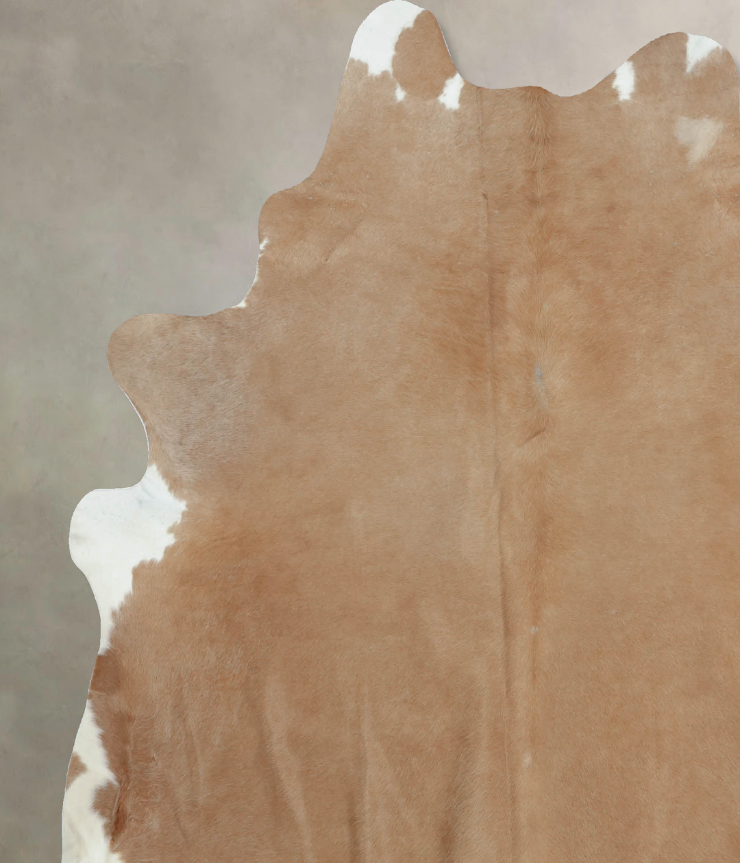 Beige XX-Large Brazilian Cowhide Rug 7'10"H x 6'7"W #B9503 by Hudson H