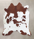 Brown and White X-Large Brazilian Cowhide Rug 6'7"H x 6'3"W #B9515 by Hudson Hides