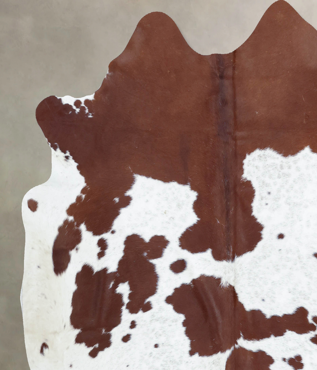 Brown and White X-Large Brazilian Cowhide Rug 6'7"H x 6'3"W #B9515 by 