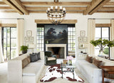 Brown and White X-Large Brazilian Cowhide Rug 6'7"H x 6'3"W #B9515 by Hudson Hides