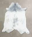 Salt and Pepper Black X-Large Brazilian Cowhide Rug 7'4"H x 6'9"W #B9538 by Hudson Hides