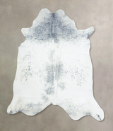 Salt and Pepper Black X-Large Brazilian Cowhide Rug 7'4"H x 6'9"W #B9538 by Hudson Hides