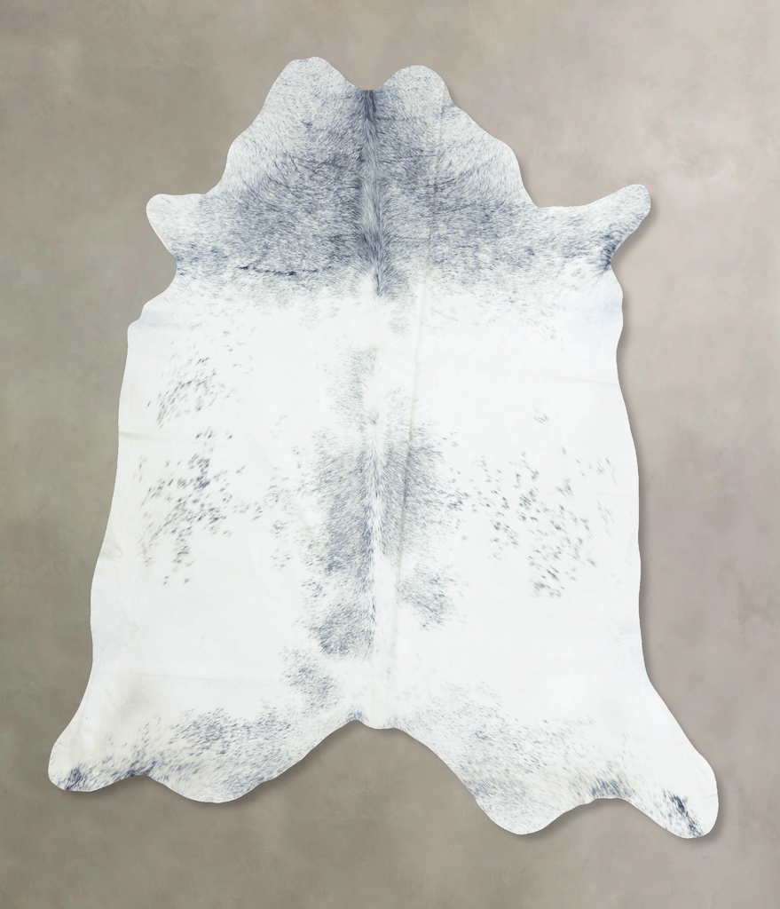 Salt and Pepper Black X-Large Brazilian Cowhide Rug 7'4"H x 6'9"W #B9538 by Hudson Hides