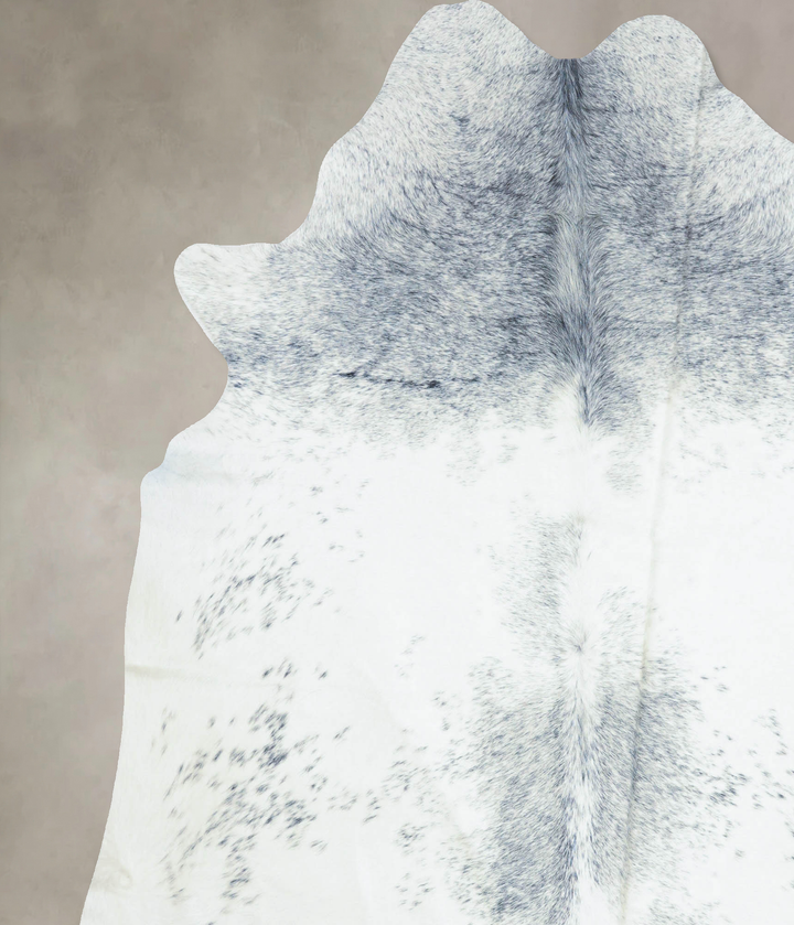 Salt and Pepper Black X-Large Brazilian Cowhide Rug 7'4"H x 6'9"W #B9538 by Hudson Hides