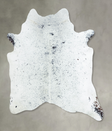 Salt and Pepper Black XX-Large Brazilian Cowhide Rug 8'2"H x 7'0"W #B9614 by Hudson Hides