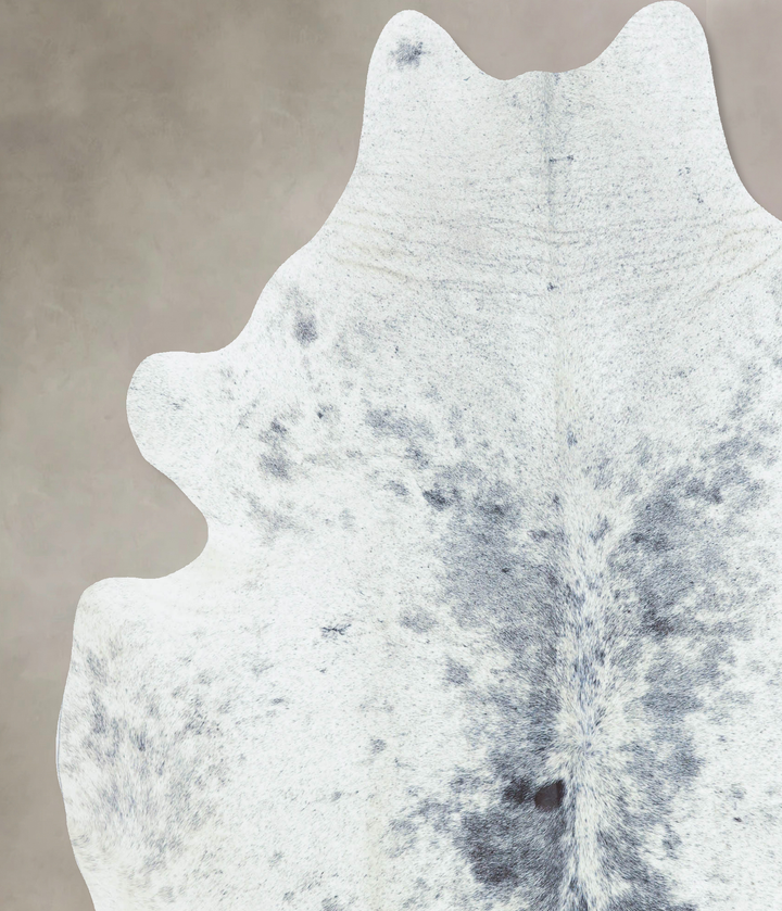 Salt and Pepper Black X-Large Brazilian Cowhide Rug 7'6"H x 6'8"W #B9655 by Hudson Hides