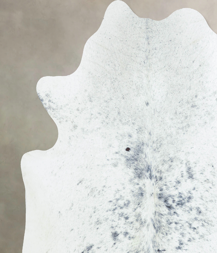 Salt and Pepper Black X-Large Brazilian Cowhide Rug 7'0"H x 7'2"W #B9711 by Hudson Hides