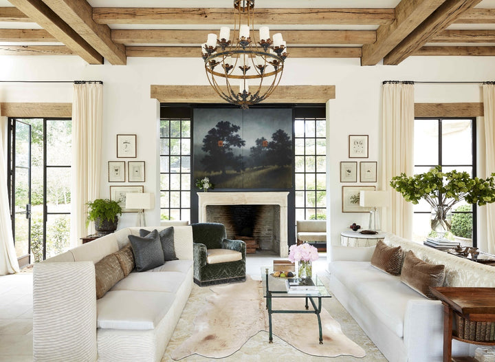 Champagne XX-Large Brazilian Cowhide Rug 8'3"H x 7'0"W #B9802 by Hudson Hides