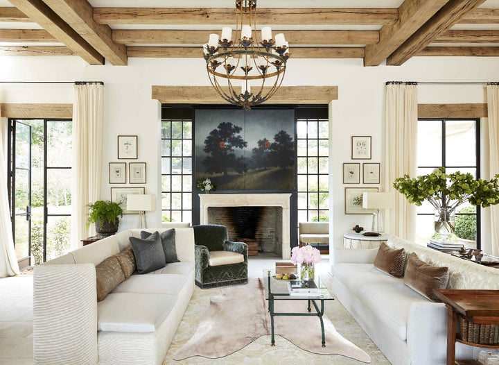 Champagne XX-Large Brazilian Cowhide Rug 7'4"H x 7'4"W #B9817 by Hudson Hides