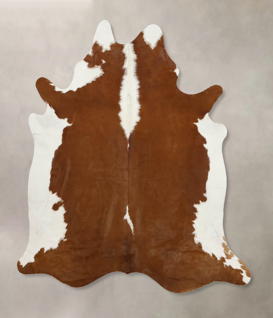 Hereford X-Large Brazilian Cowhide Rug 7'2"H x 6'5"W #B9875 by Hudson Hides