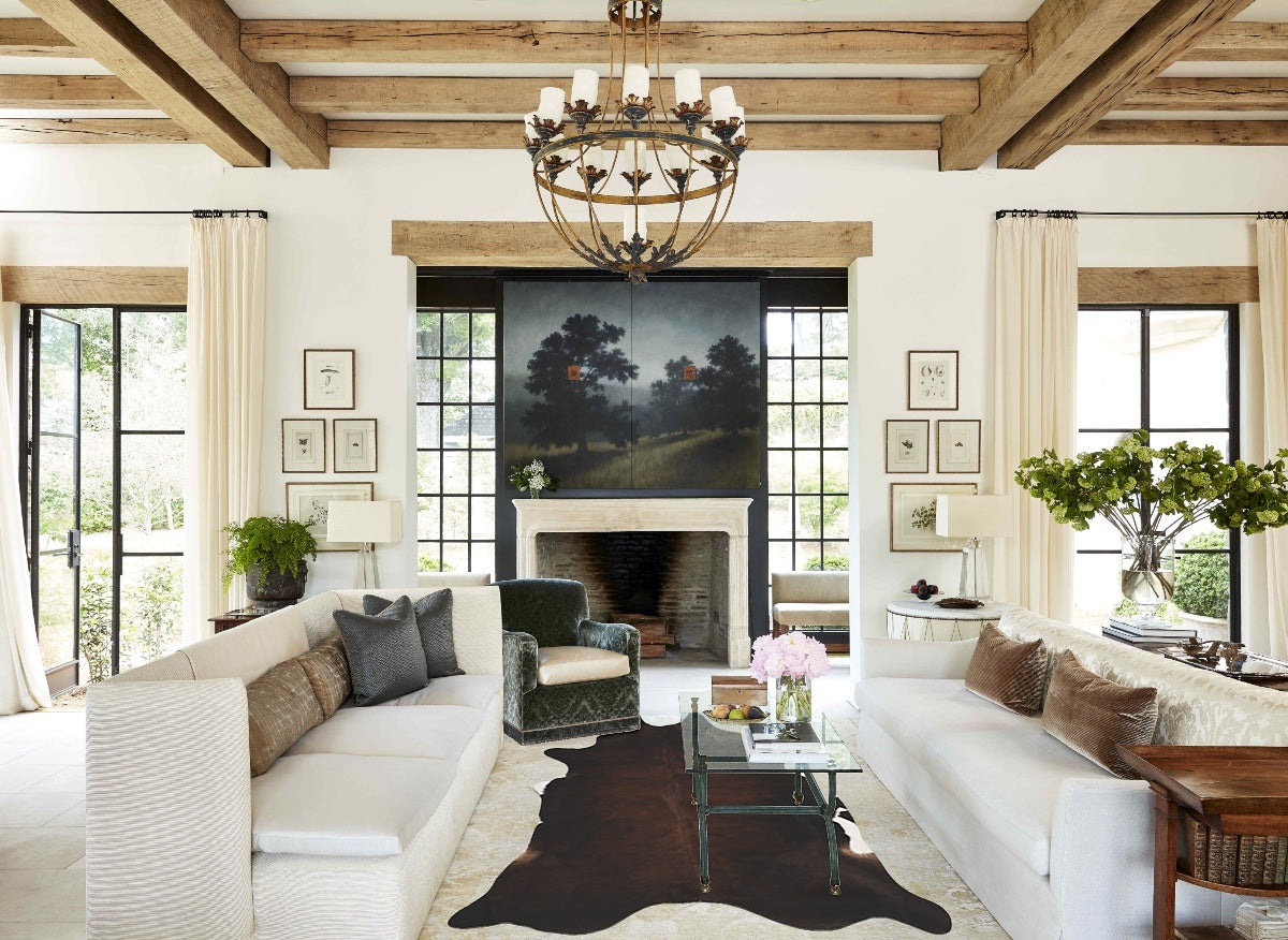 Dark Brindle X-Large Brazilian Cowhide Rug 7'5"H x 5'10"W #B9896 by Hudson Hides