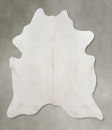 Solid White XX-Large Brazilian Cowhide Rug 7'11"H x 6'9"W #B9911 by Hudson Hides