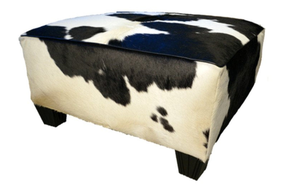 Black and White Ottoman - 36"x36"